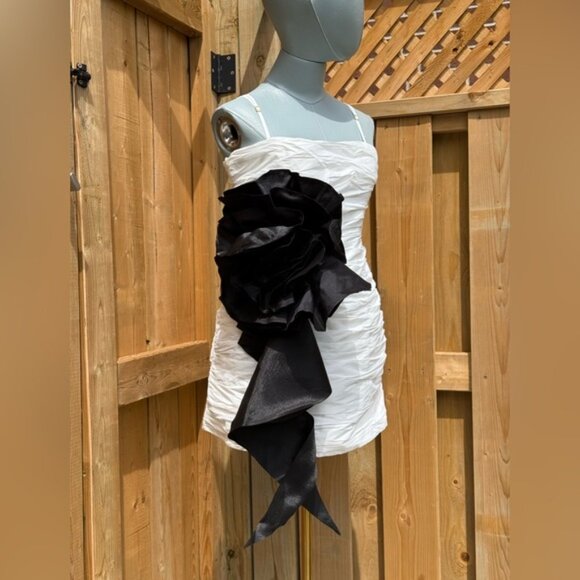 🆕 AJE 🧿 NWOT Potion Spiral Mini Dress, White / Black - Sz AU 10 US 6 - Picture 9 of 15